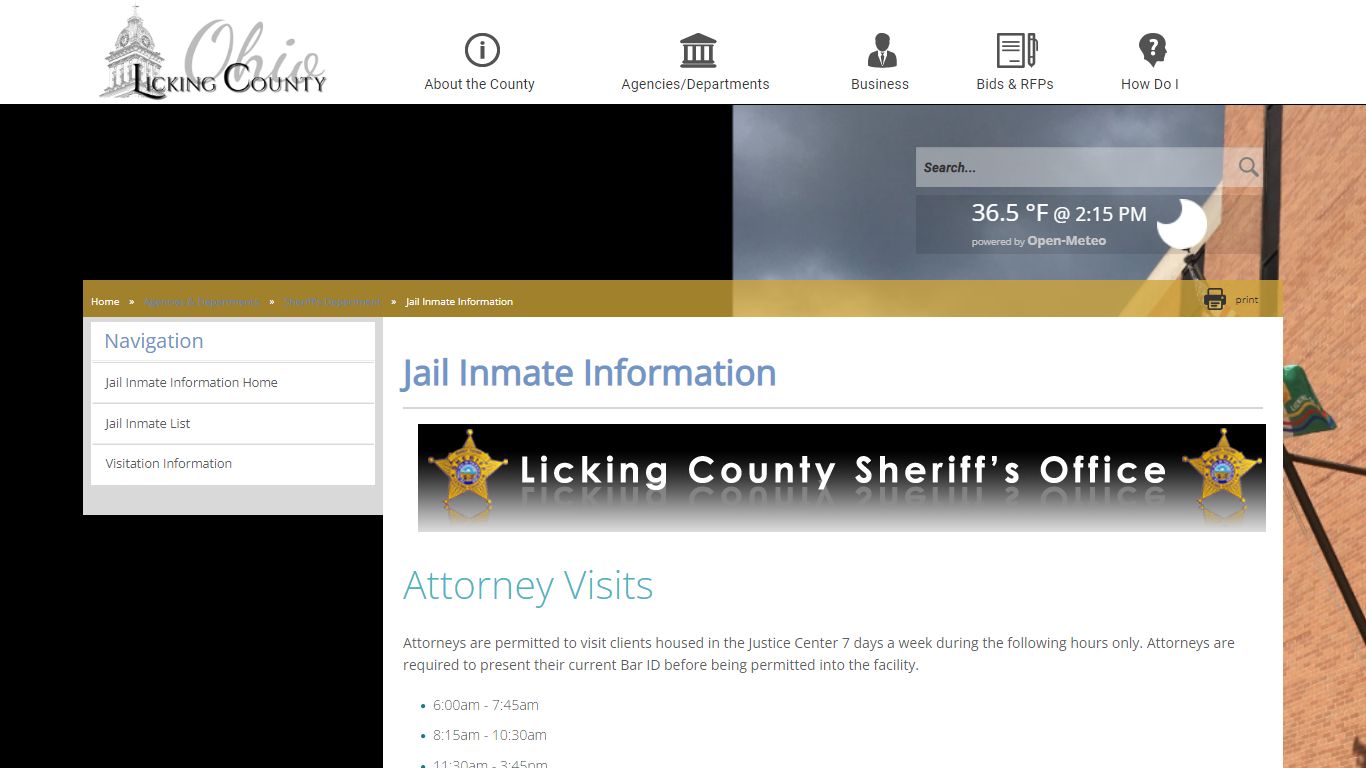 Licking County - Jail Inmate Information